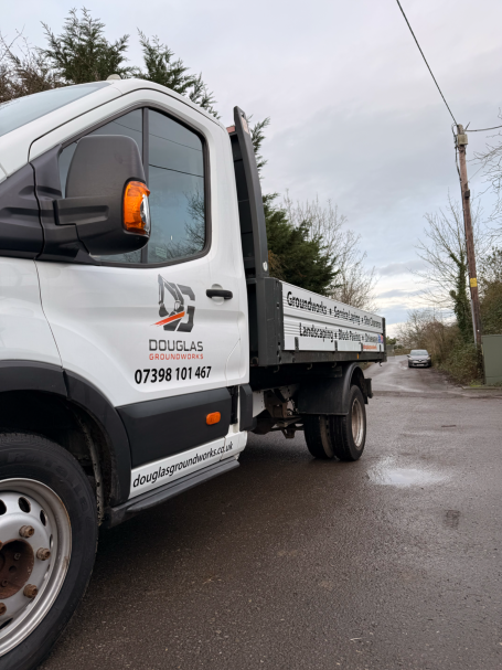 sign writing installed for Douglas groundworks business in Bristol