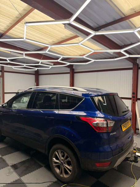 midnight 18%  tint on a ford kuga blocking 99% UV light, 50% head reduction in our unit in Winterbourne 